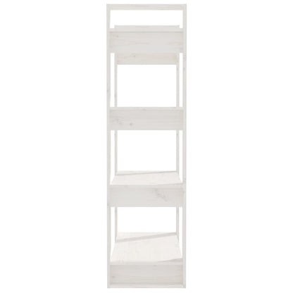 Bücherregal/Raumteiler Weiß 80x25x125 cm Massivholz Kiefer - Pazzar.ch