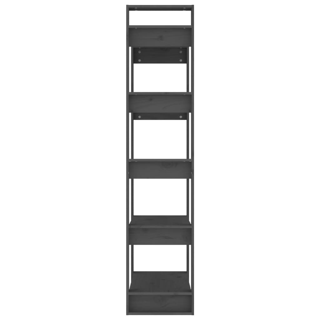 Bücherregal/Raumteiler Grau 80x35x160 cm Massivholz - Pazzar.ch