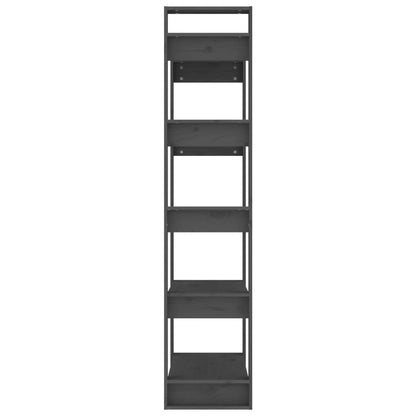 Bücherregal/Raumteiler Grau 80x35x160 cm Massivholz - Pazzar.ch