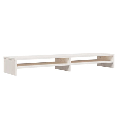 Monitorständer Weiß 100x24x13 cm Massivholz Kiefer - Pazzar.ch