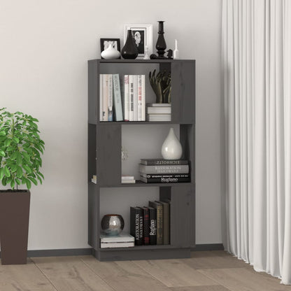 Bücherregal/Raumteiler Grau 51x25x101 cm Massivholz Kiefer - Pazzar.ch