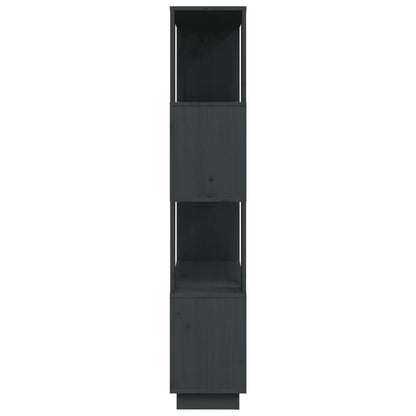 Bücherregal/Raumteiler Grau 80x25x132 cm Massivholz Kiefer - Pazzar.ch