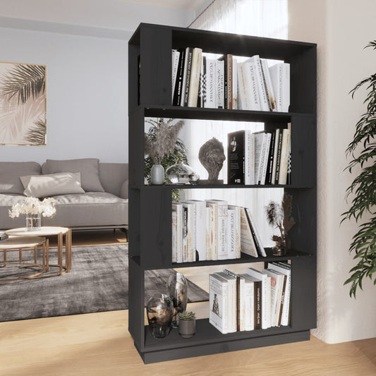 Bücherregal/Raumteiler Grau 80x25x132 cm Massivholz Kiefer - Pazzar.ch