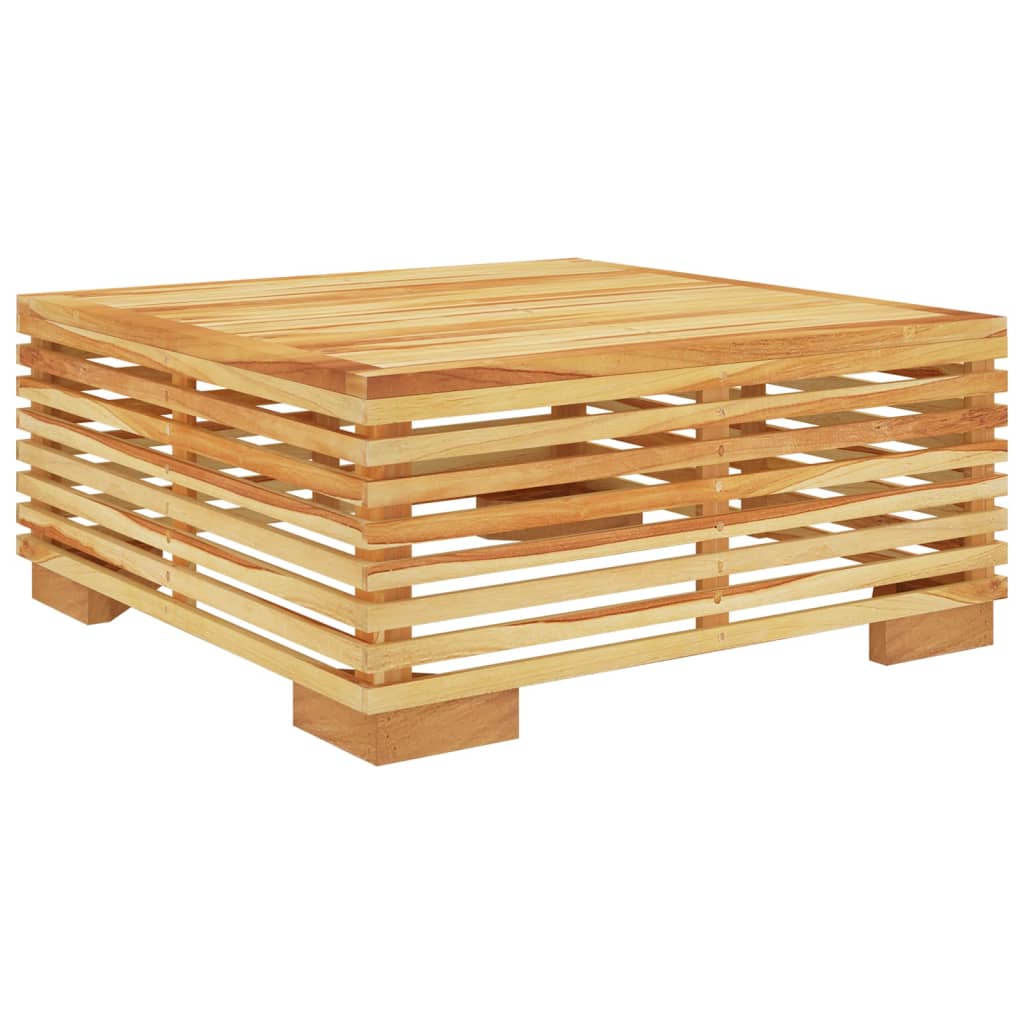Gartenhocker mit Creme Kissen Massivholz Teak - Pazzar.ch