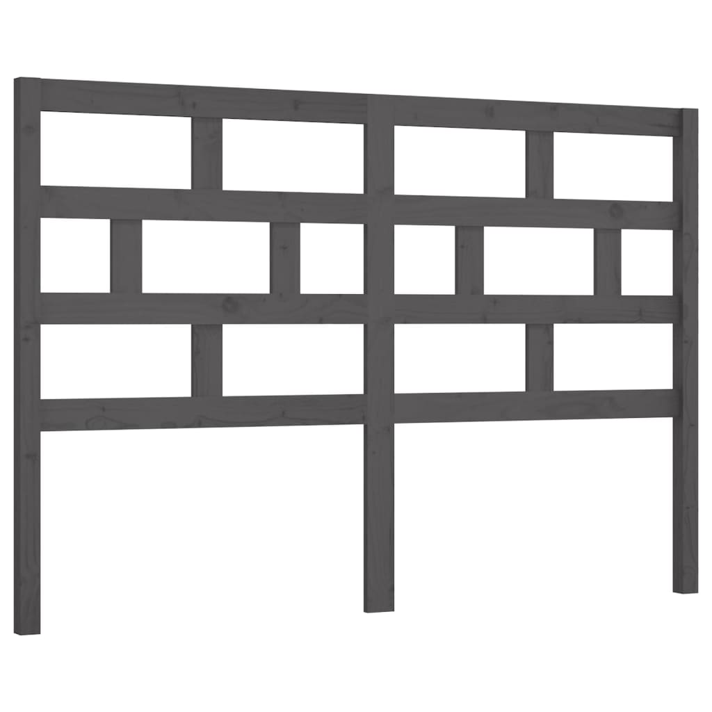 Kopfteil Grau 146x4x100 cm Massivholz Kiefer - Pazzar.ch