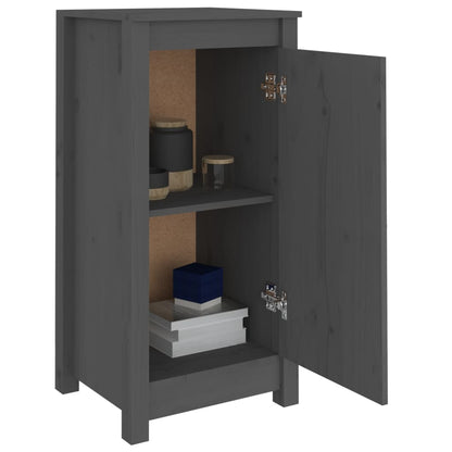 Sideboards 2 Stk. Grau 40x35x80 cm Massivholz Kiefer - Pazzar.ch