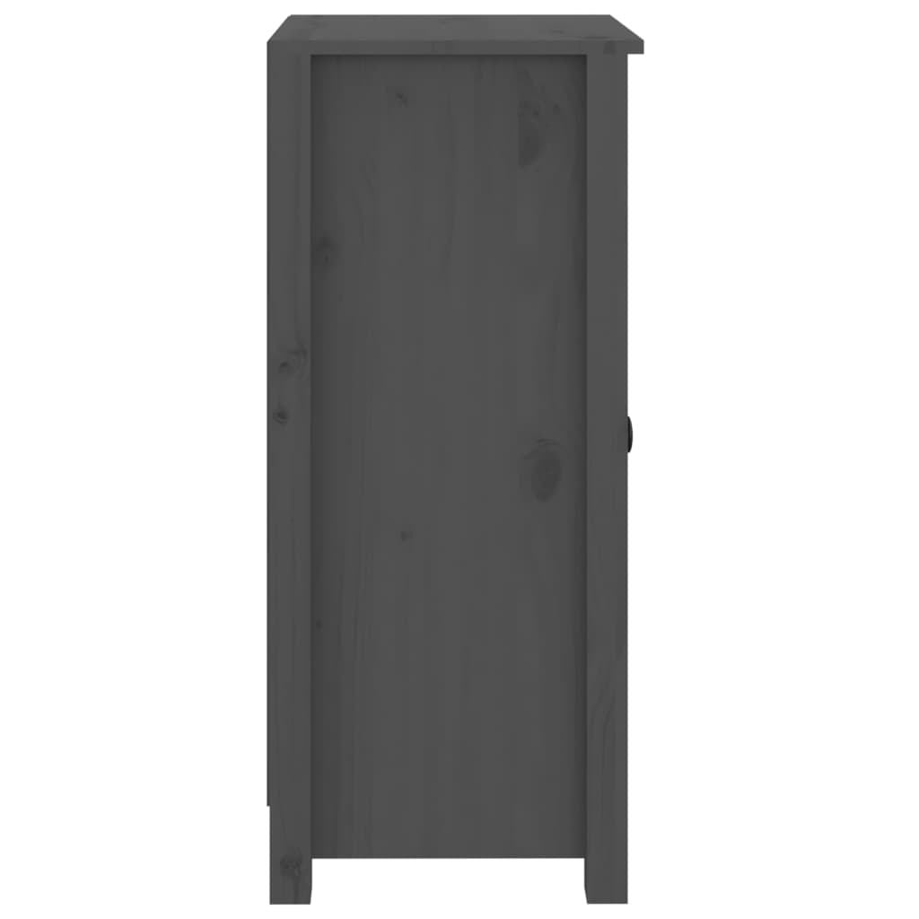 Sideboards 2 Stk. Grau 40x35x80 cm Massivholz Kiefer - Pazzar.ch