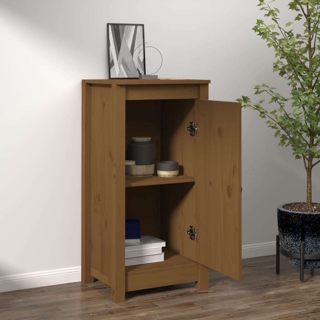 Sideboard Honigbraun 40x35x80 cm Massivholz Kiefer - Pazzar.ch