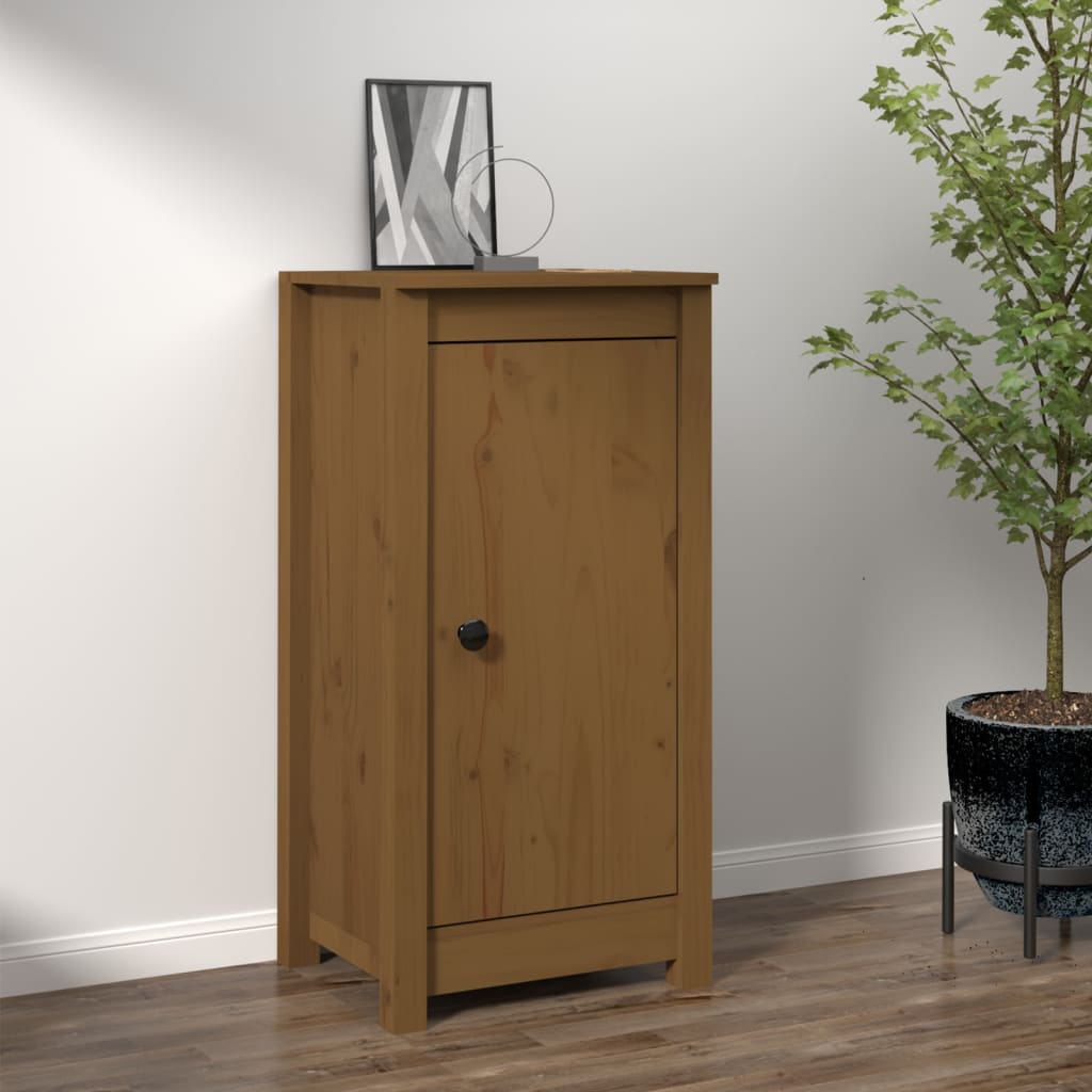 Sideboard Honigbraun 39x35x80 cm Massivholz Kiefer