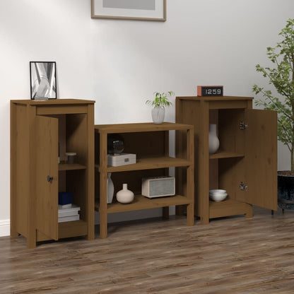 Sideboards 2 Stk. Honigbraun 40x35x80 cm Massivholz Kiefer - Pazzar.ch