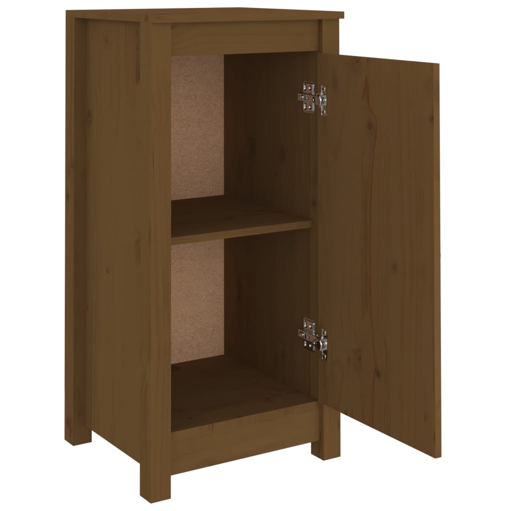 Sideboards 2 Stk. Honigbraun 39x35x80 cm Massivholz Kiefer