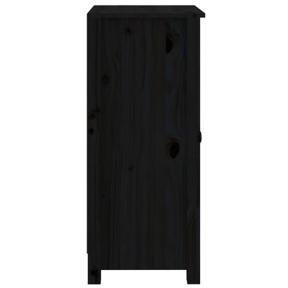 Sideboards 2 Stk. Schwarz 40x35x80 cm Massivholz Kiefer - Pazzar.ch