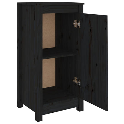 Sideboards 2 Stk. Schwarz 40x35x80 cm Massivholz Kiefer - Pazzar.ch