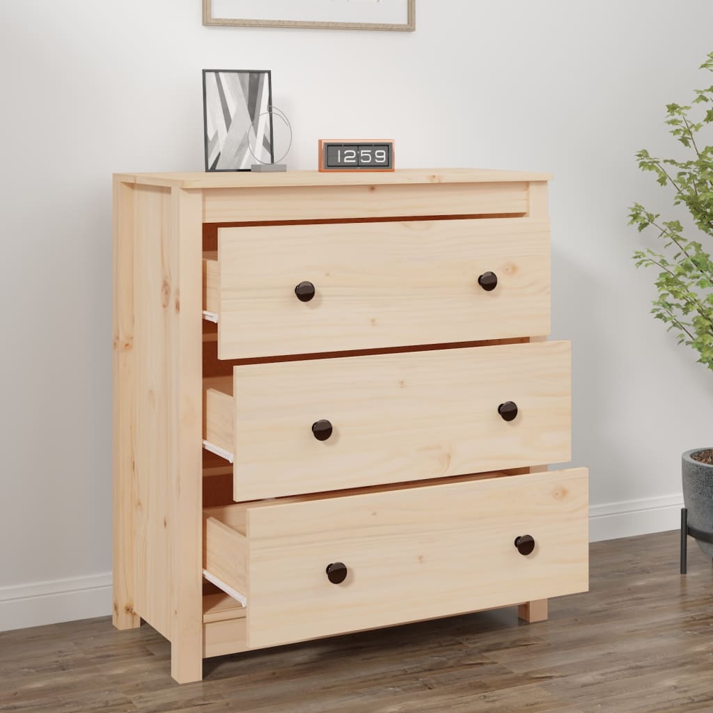 Sideboard 70x35x80 cm Massivholz Kiefer - Pazzar.ch