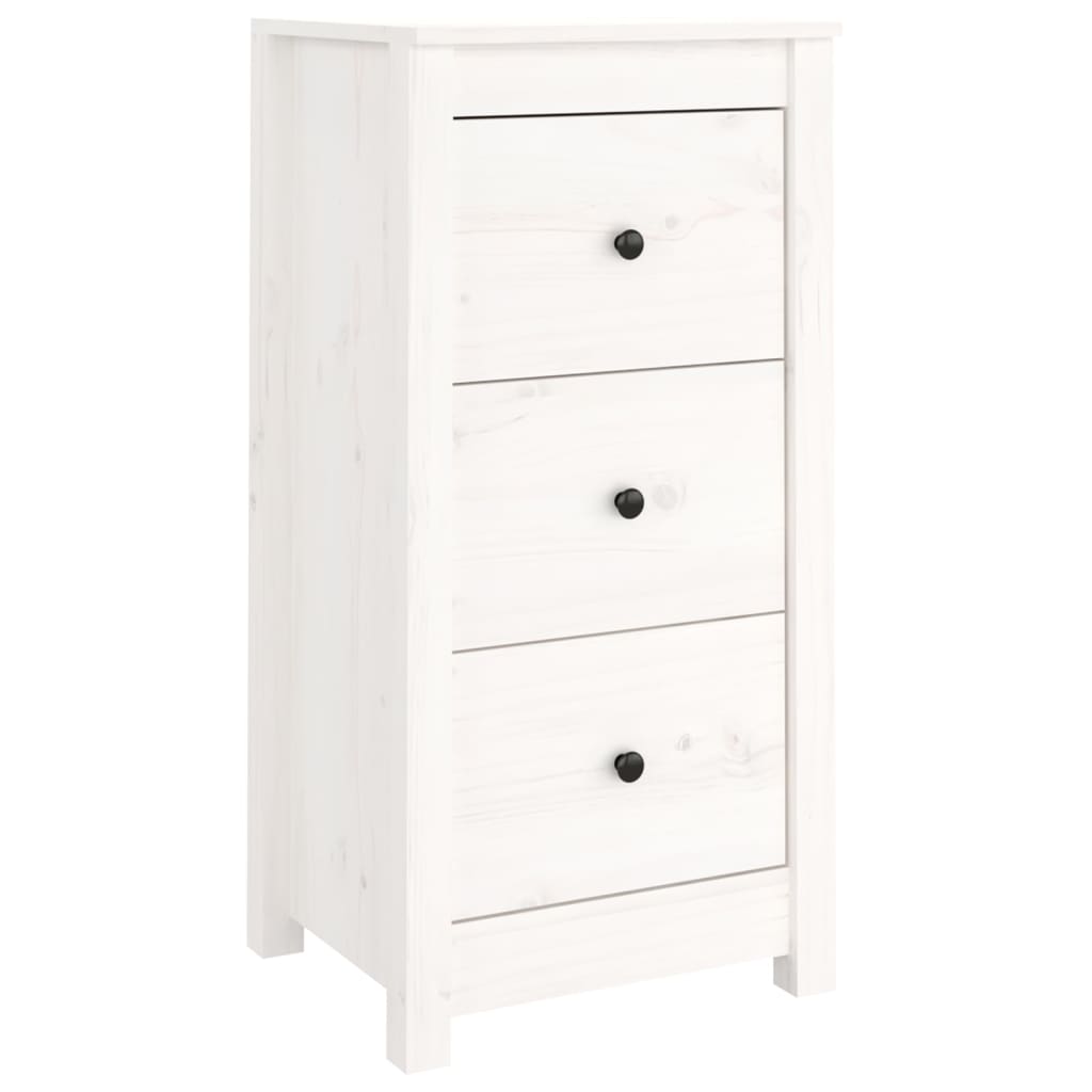 Sideboards 2 Stk. Weiß 40x35x80 cm Massivholz Kiefer - Pazzar.ch