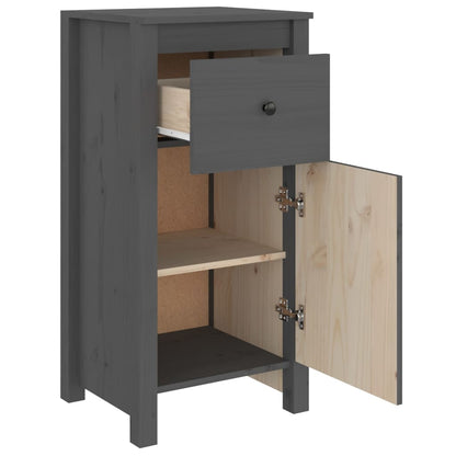 Sideboard Grau 40x35x80 cm Massivholz Kiefer - Pazzar.ch