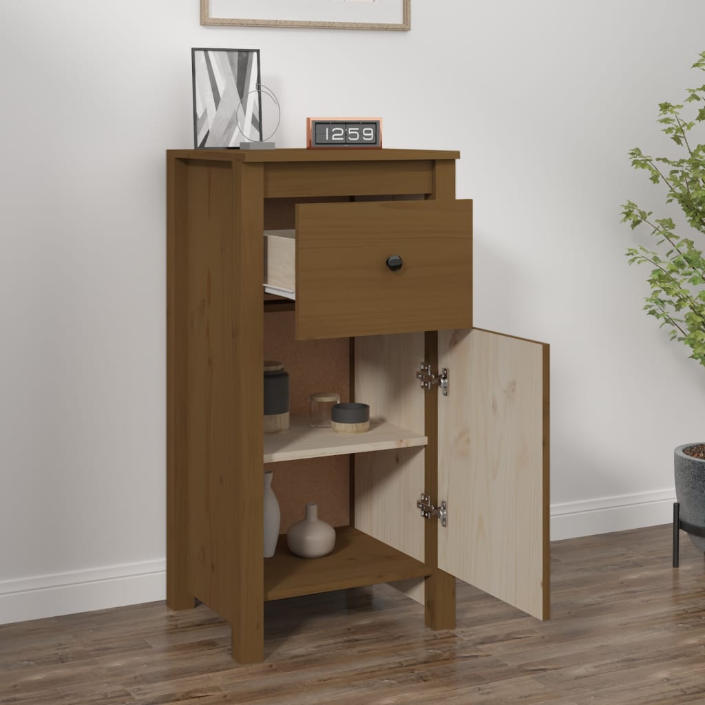Sideboard Honigbraun 40x35x80 cm Massivholz Kiefer - Pazzar.ch