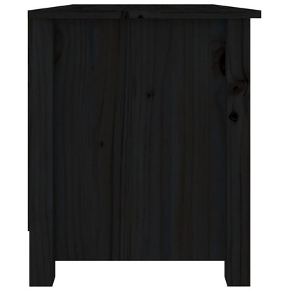 Schuhbank Schwarz 70x38x45,5 cm Massivholz Kiefer - Pazzar.ch