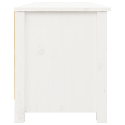 Schuhbank Weiß 110x38x45,5 cm Massivholz Kiefer - Pazzar.ch