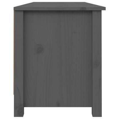Schuhbank Grau 110x38x45,5 cm Massivholz Kiefer - Pazzar.ch