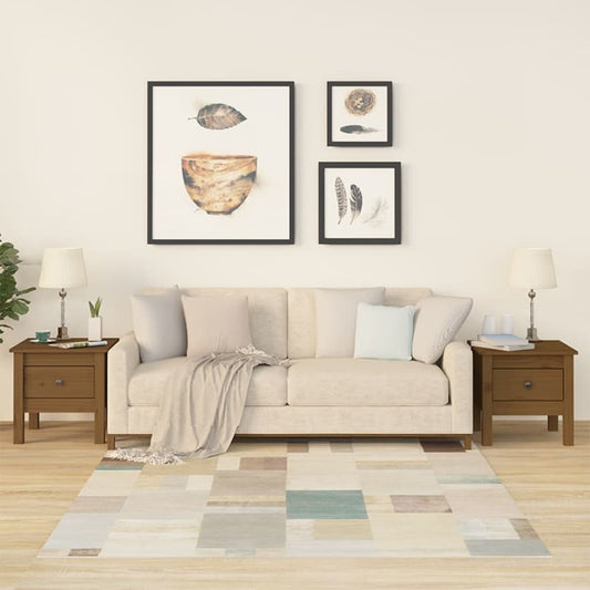 Beistelltische 2 Stk. Honigbraun 40x40x39 cm Massivholz Kiefer - Pazzar.ch