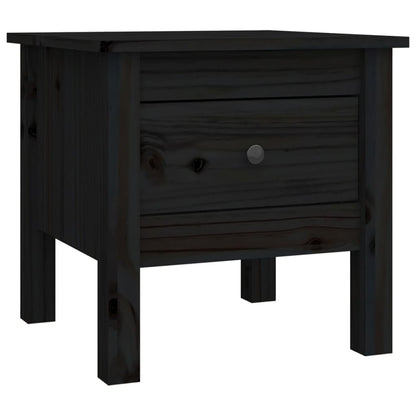 Beistelltische 2 Stk. Schwarz 40x40x39 cm Massivholz Kiefer - Pazzar.ch