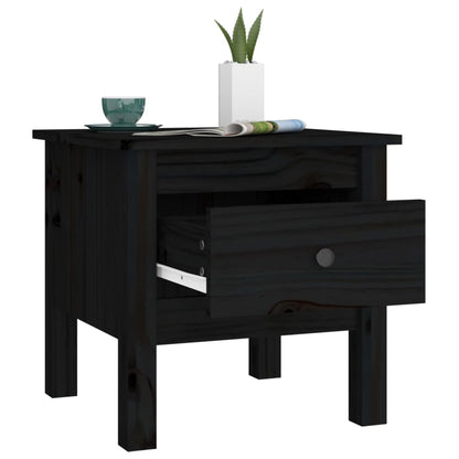 Beistelltische 2 Stk. Schwarz 40x40x39 cm Massivholz Kiefer - Pazzar.ch
