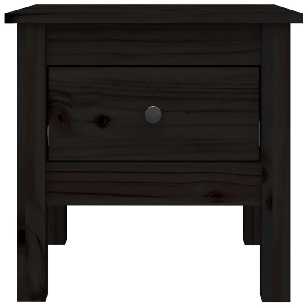 Beistelltische 2 Stk. Schwarz 40x40x39 cm Massivholz Kiefer - Pazzar.ch