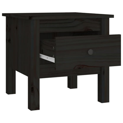Beistelltische 2 Stk. Schwarz 40x40x39 cm Massivholz Kiefer - Pazzar.ch
