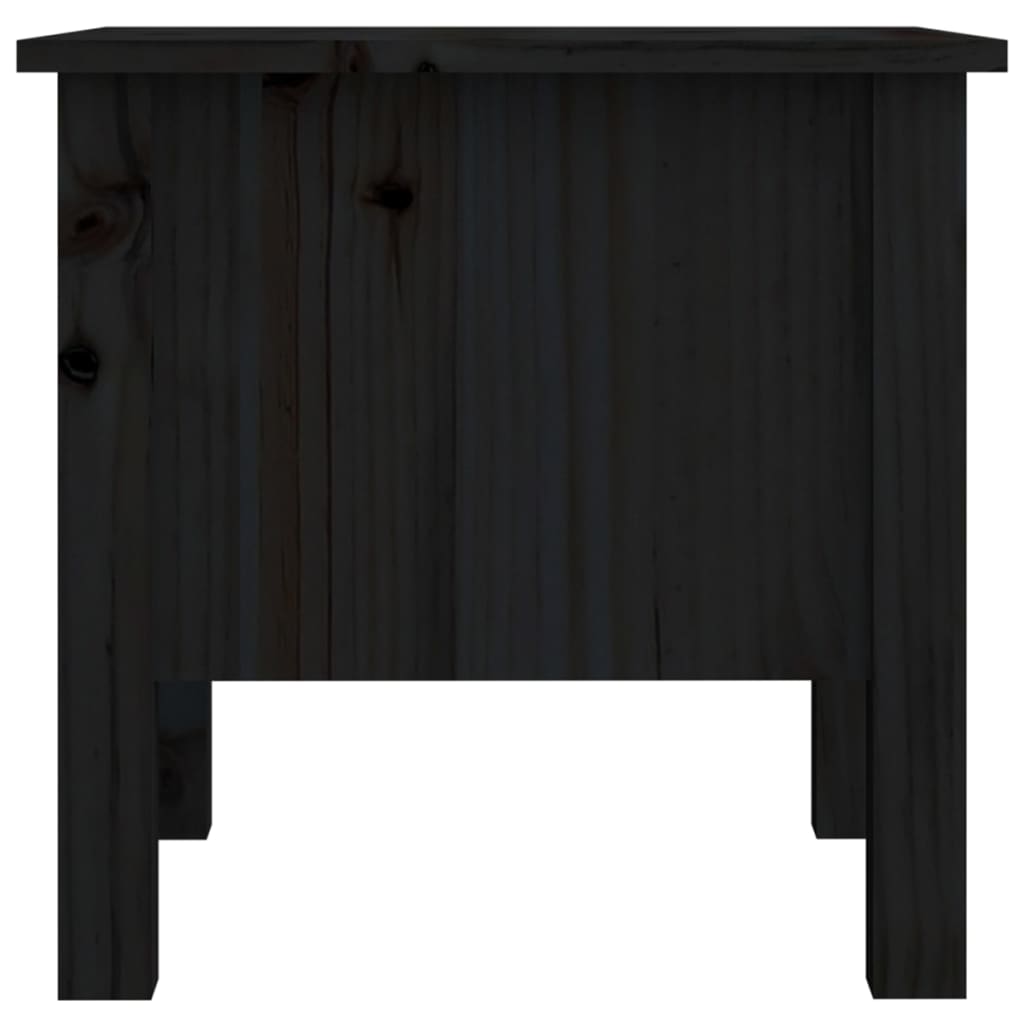 Beistelltische 2 Stk. Schwarz 40x40x39 cm Massivholz Kiefer