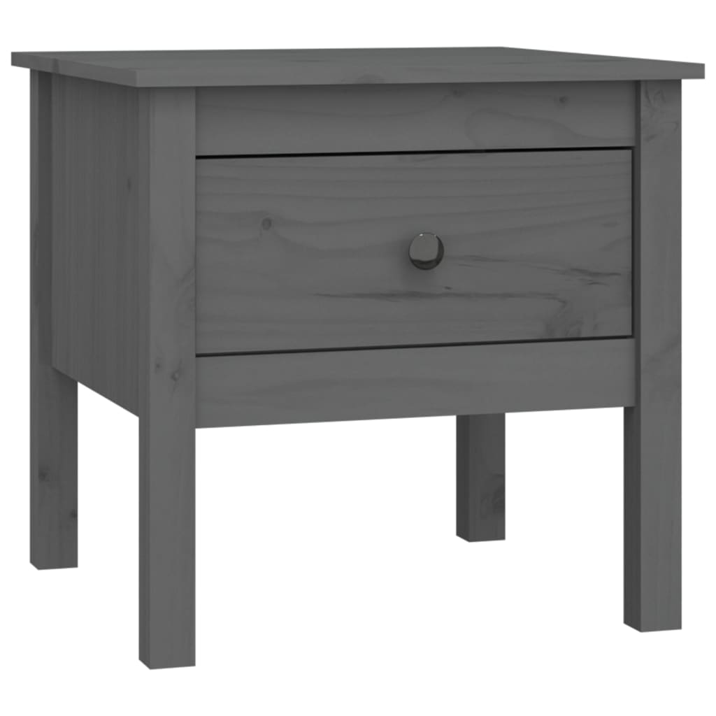 Beistelltische 2 Stk. Grau 50x50x49 cm Massivholz Kiefer - Pazzar.ch
