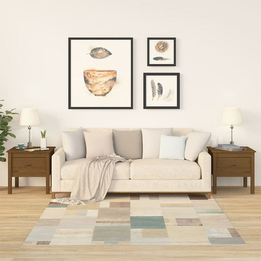 Beistelltische 2 Stk. Honigbraun 50x50x49 cm Massivholz Kiefer - Pazzar.ch
