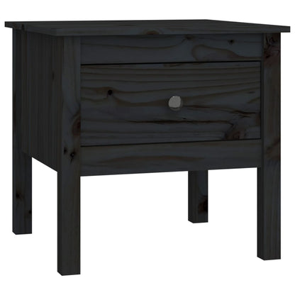 Beistelltische 2 Stk. Schwarz 50x50x49 cm Massivholz Kiefer - Pazzar.ch