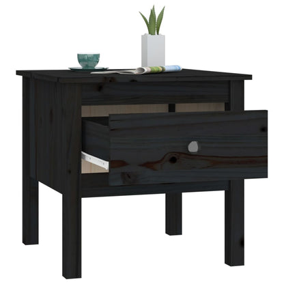 Beistelltische 2 Stk. Schwarz 50x50x49 cm Massivholz Kiefer - Pazzar.ch