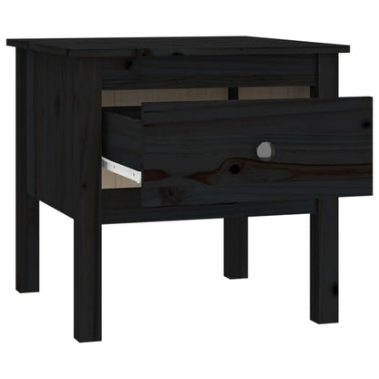 Beistelltische 2 Stk. Schwarz 50x50x49 cm Massivholz Kiefer - Pazzar.ch