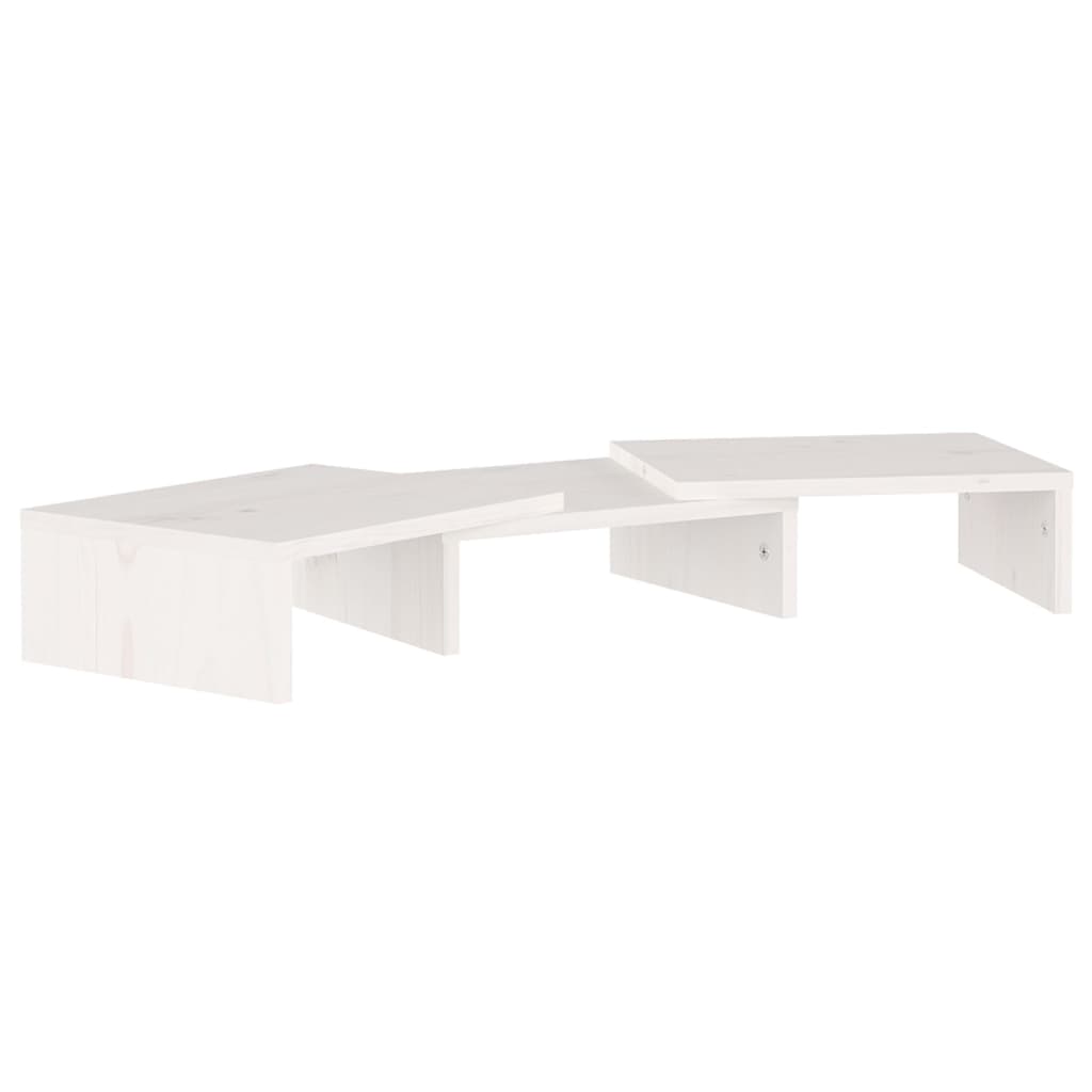 Monitorständer Weiß 60x24x10,5 cm Massivholz Kiefer - Pazzar.ch