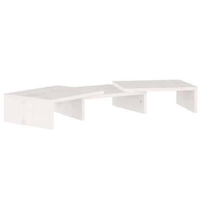 Monitorständer Weiß 60x24x10,5 cm Massivholz Kiefer - Pazzar.ch