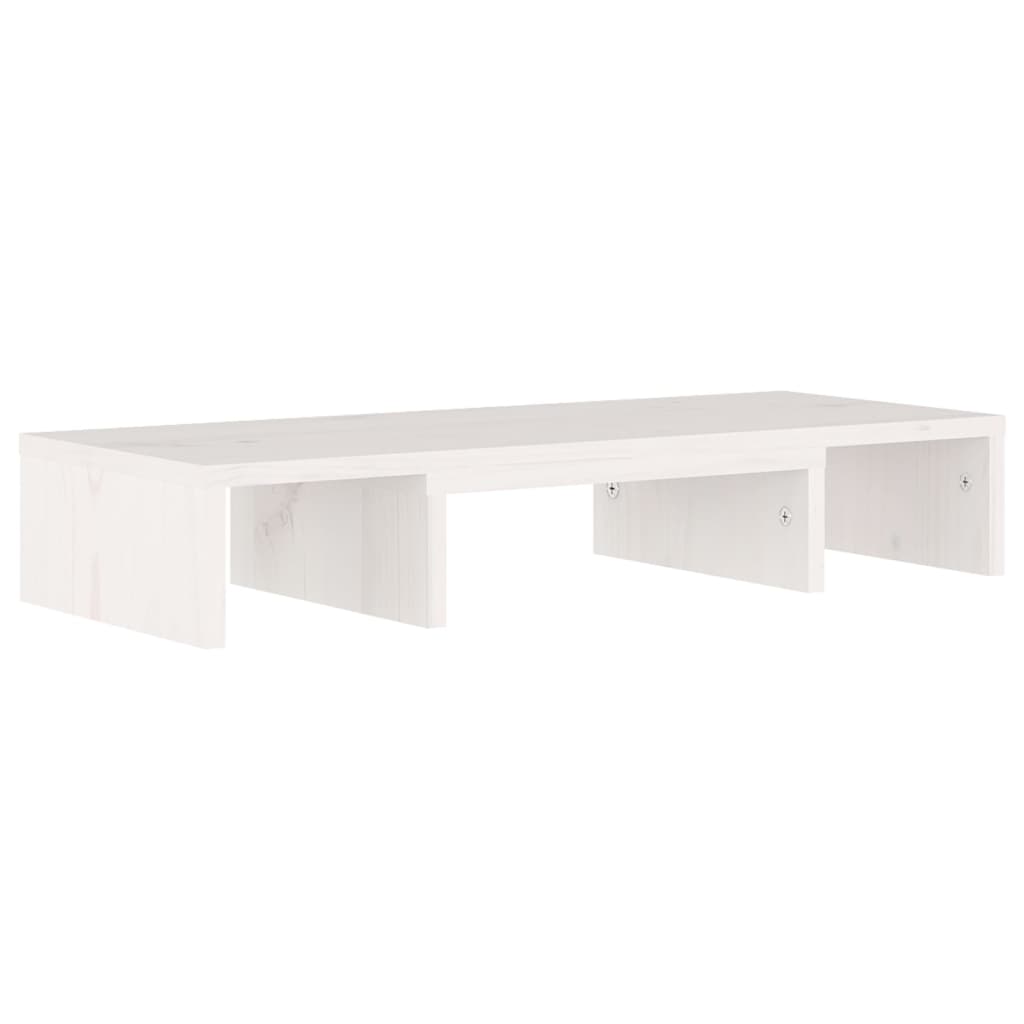 Monitorständer Weiß 60x24x10,5 cm Massivholz Kiefer - Pazzar.ch