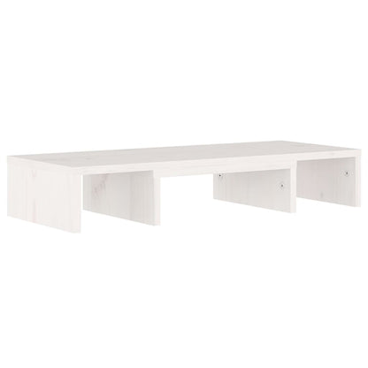 Monitorständer Weiß 60x24x10,5 cm Massivholz Kiefer - Pazzar.ch