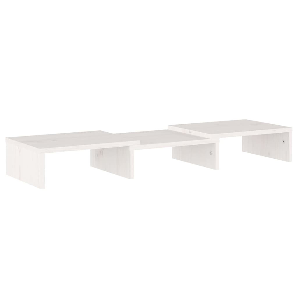 Monitorständer Weiß 60x24x10,5 cm Massivholz Kiefer - Pazzar.ch