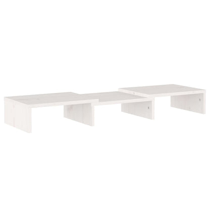 Monitorständer Weiß 60x24x10,5 cm Massivholz Kiefer - Pazzar.ch