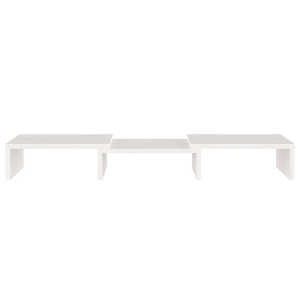 Monitorständer Weiß 60x24x10,5 cm Massivholz Kiefer - Pazzar.ch