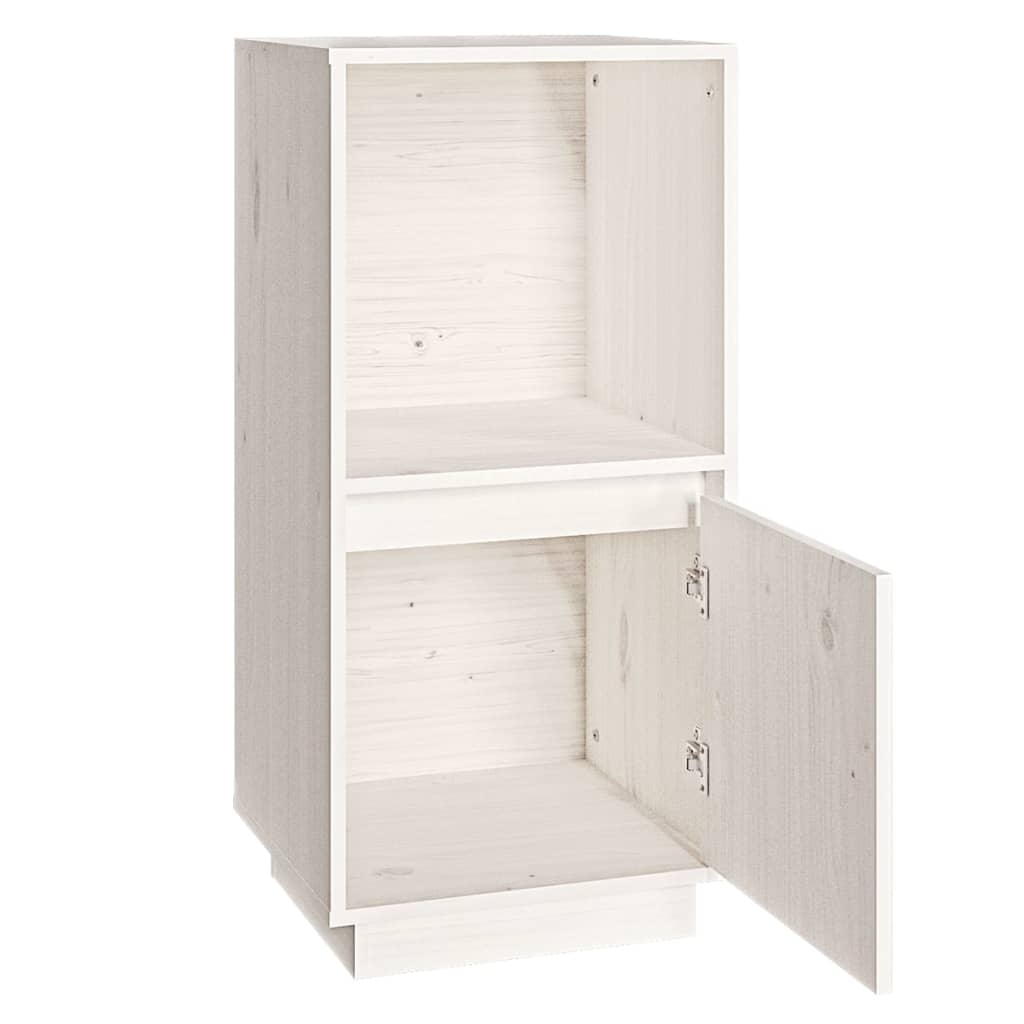 Sideboard Weiß 38x35x80 cm Massivholz Kiefer - Pazzar.ch