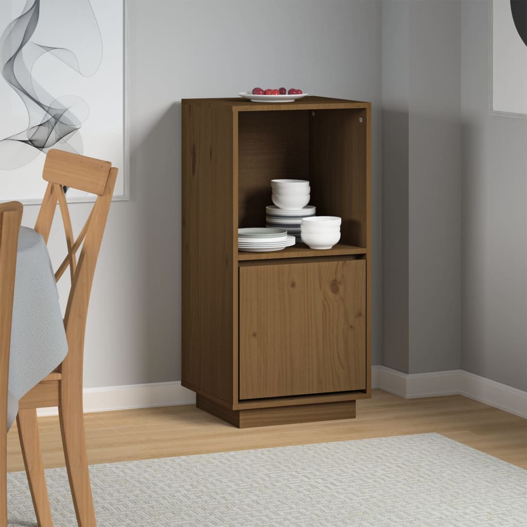 Sideboard Honigbraun 38x35x80 cm Massivholz Kiefer - Pazzar.ch