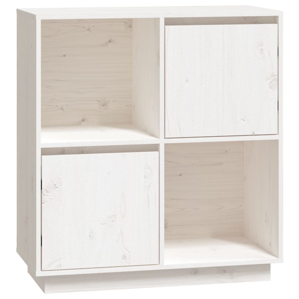 Sideboard Weiß 74x35x80 cm Massivholz Kiefer - Pazzar.ch