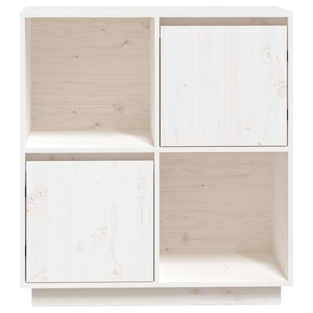 Sideboard Weiß 74x35x80 cm Massivholz Kiefer - Pazzar.ch