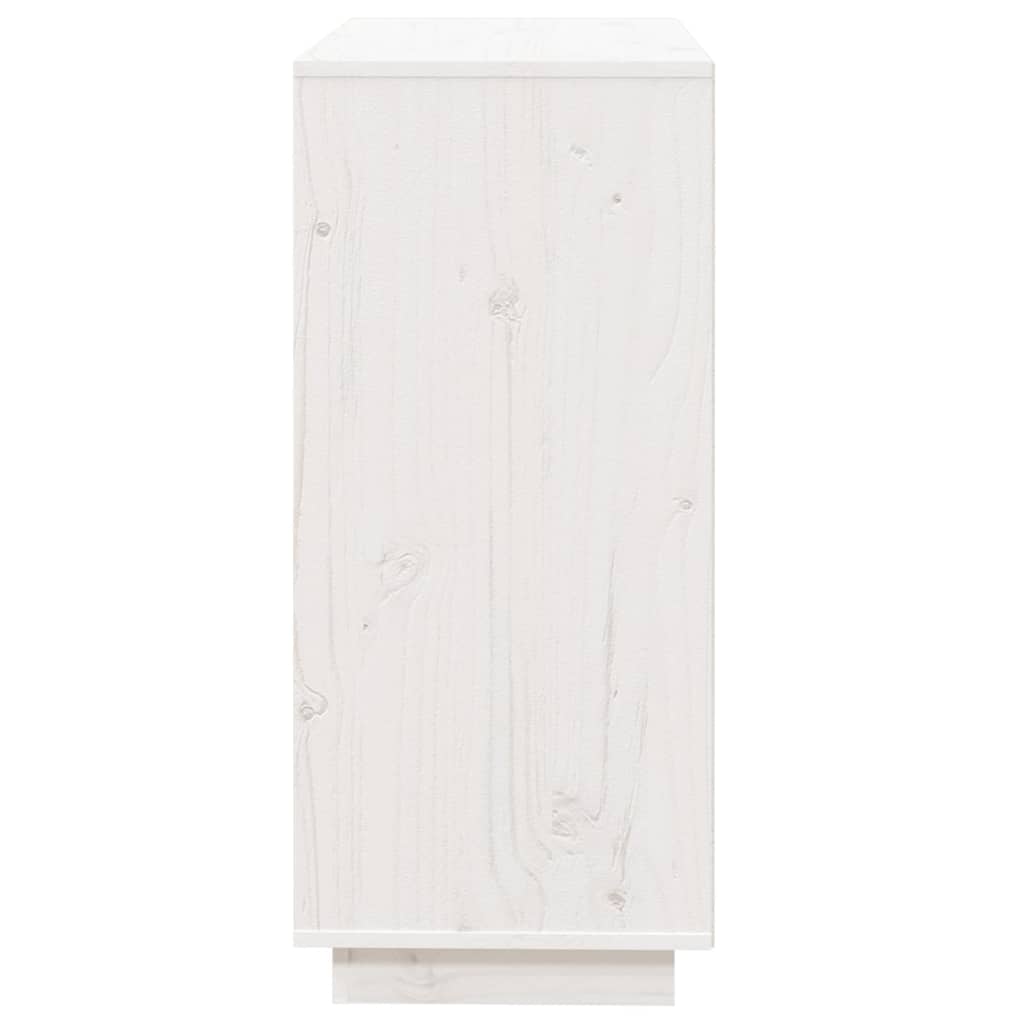 Sideboard Weiß 74x35x80 cm Massivholz Kiefer - Pazzar.ch