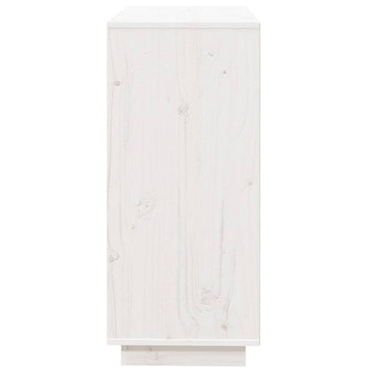 Sideboard Weiß 74x35x80 cm Massivholz Kiefer - Pazzar.ch