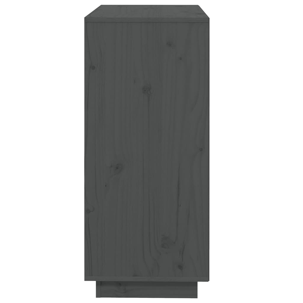 Sideboard Grau 74x35x80 cm Massivholz Kiefer - Pazzar.ch