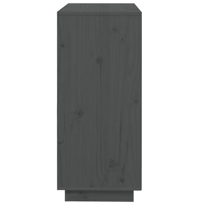 Sideboard Grau 74x35x80 cm Massivholz Kiefer - Pazzar.ch